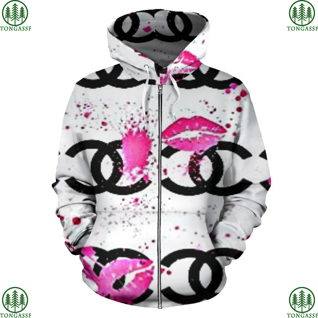 Chanel Inspired Pink Logo Hoodie 3D