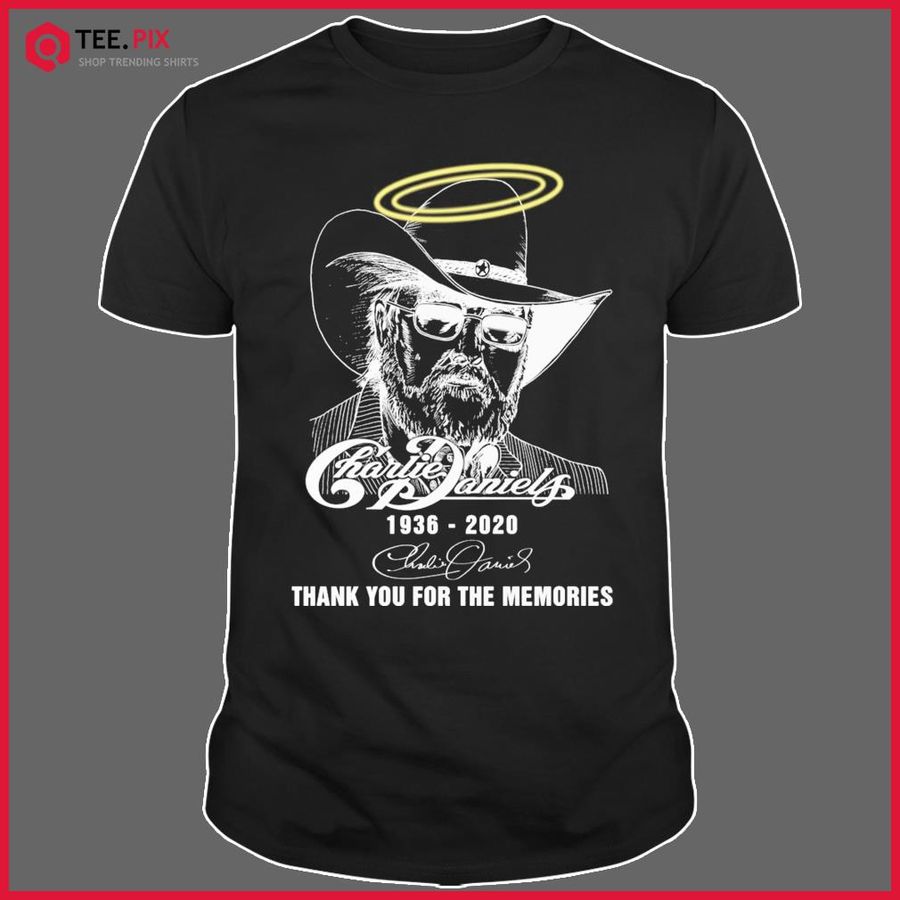 Charlie Daniels 1936-2020 Thank You For The Memories Signatures Shirt