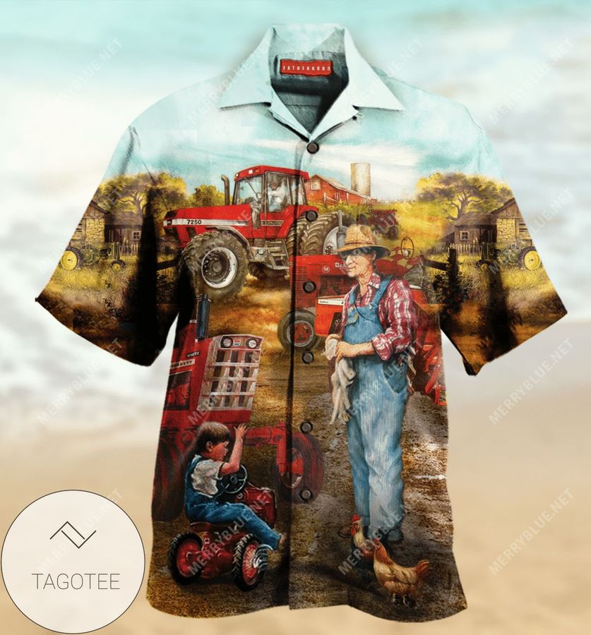 Check Out This Awesome Awesome Fatherhood In Farm Unisex Authentic Hawaiian Shirt 2022