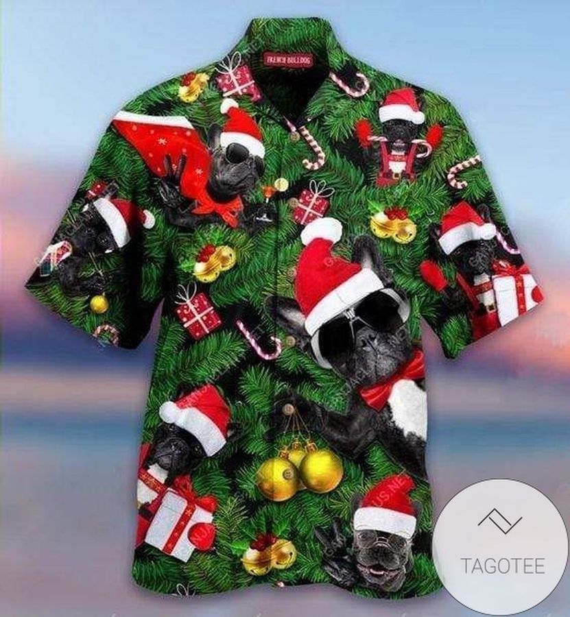 Check Out This Awesome Hawaiian Aloha Shirts French Bulldog Merry Christmas
