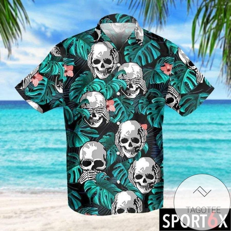 Check Out This Awesome Tropical Skull Funny Unisex Hawaiian Aloha Shirt V