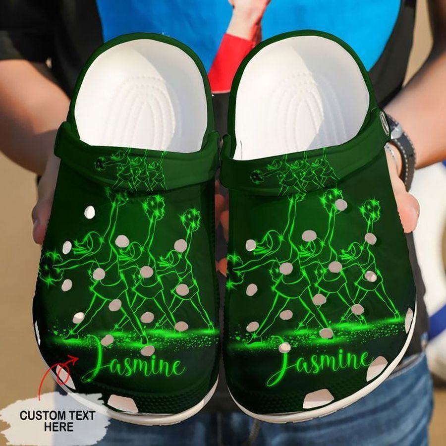 Cheerleader Personalized Green Glowing Sku 585 Crocs Clog Shoes