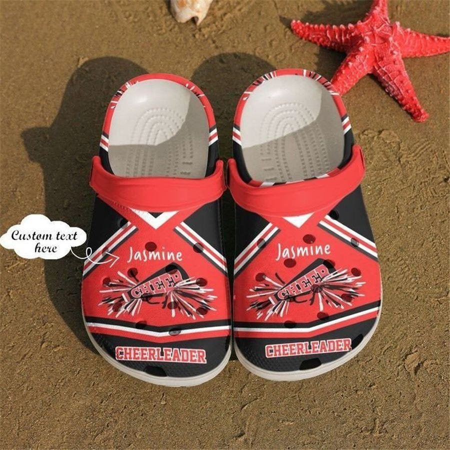 Cheerleader Red Custom Name Crocs Crocband Clog Comfortable Water Shoes