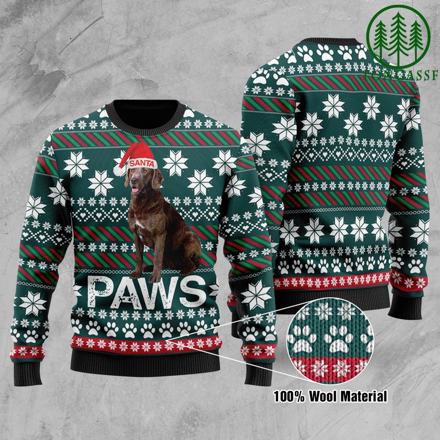 Chesapeake Bay Retriever Santa Printed Christmas Ugly Sweater