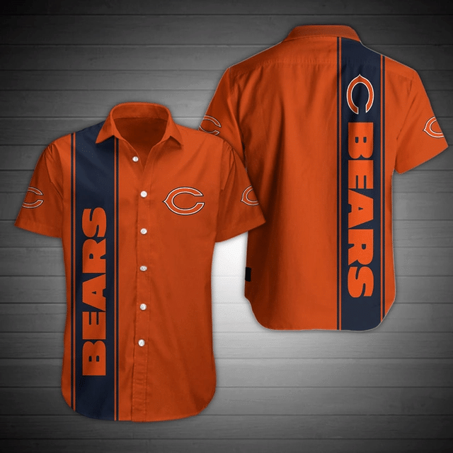 Chicago Bears 1 NFL Gift For Fan Football Graphic Print Short Sleeve Hawaiian Shirt L98