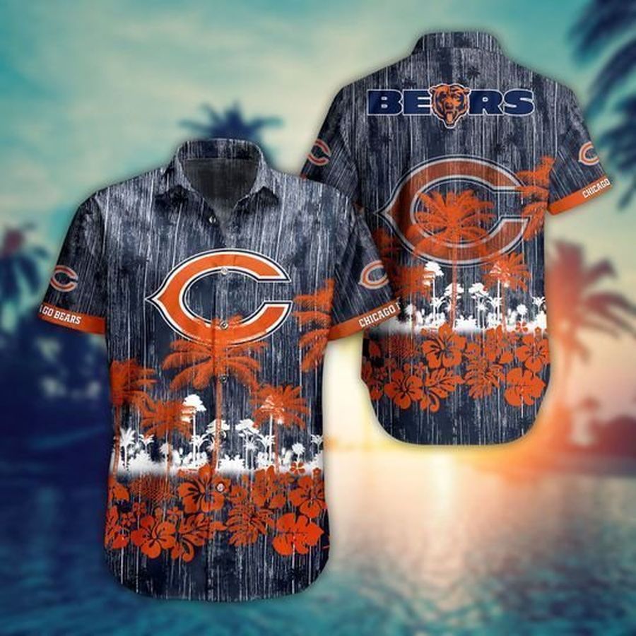 Chicago Bears Orange Tree Hawaiian Shirt