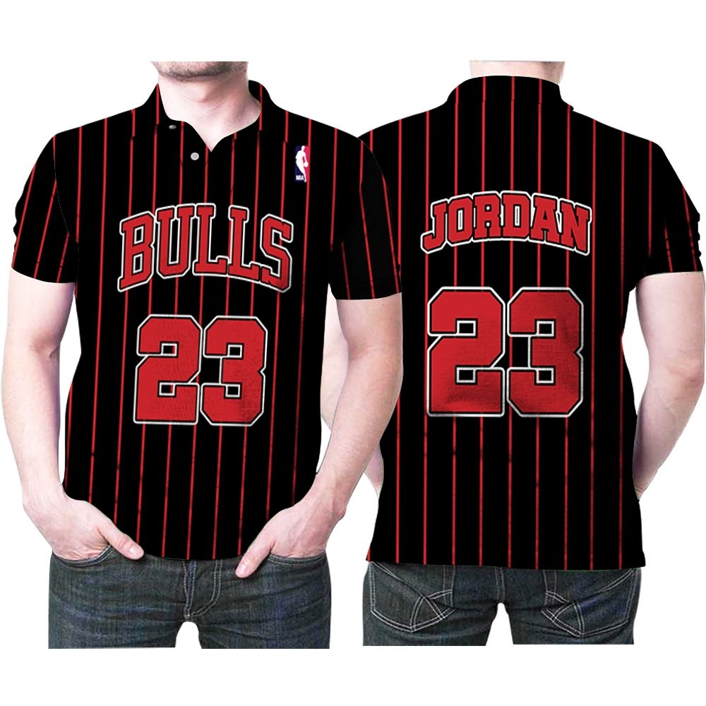 Chicago Bulls Michael Jordan #23 Nba Great Player Throwback Red Jersey Style Gift For Bulls Fans Polo Shirt All Over Print Shirt 3d T-shirt