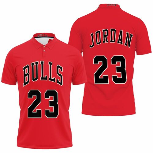 Chicago Bulls Michael Jordan 23 Nba Throwback Red Jersey Inspired Polo Shirt Model A3258 All Over Print Shirt 3d T-shirt