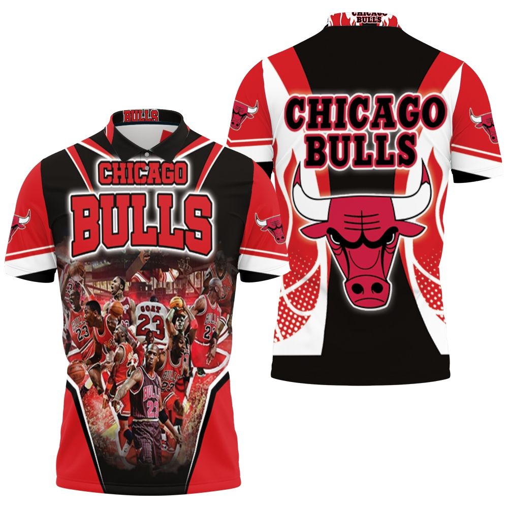 Chicago Bulls Number Michael Jordan 23 Best Of All Time Polo Shirt All Over Print Shirt 3d T-shirt
