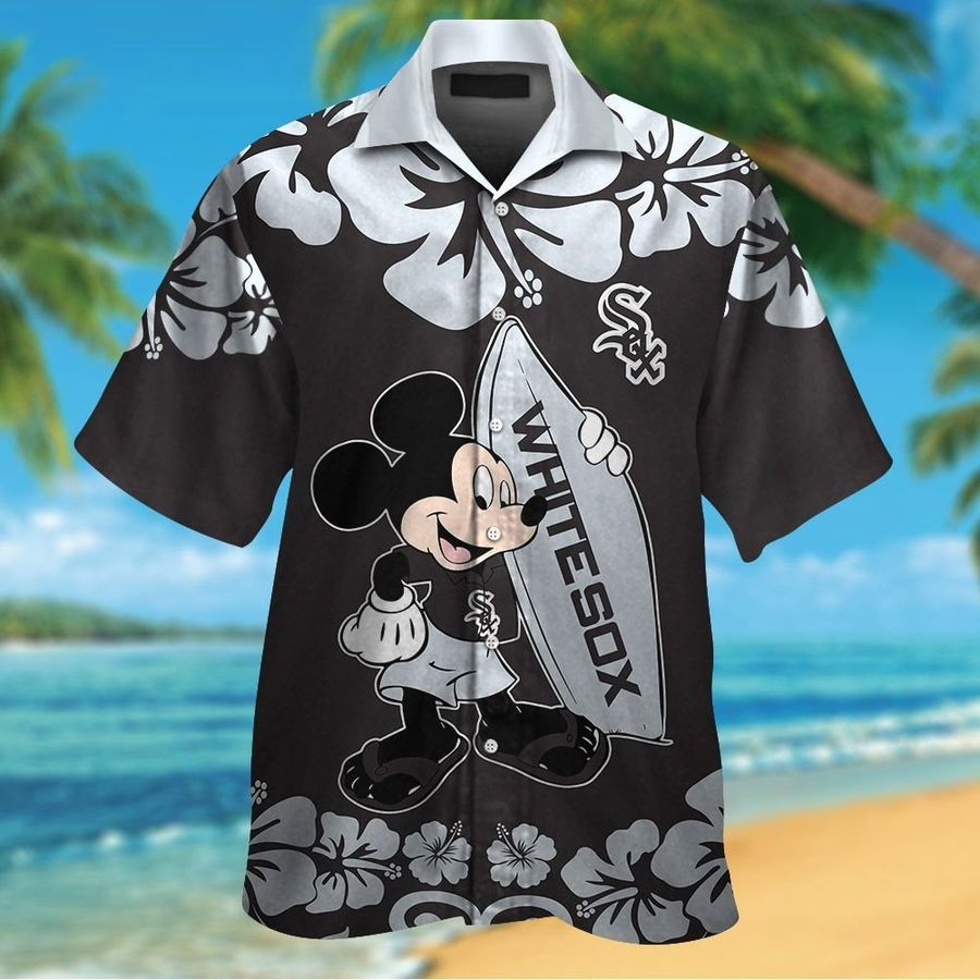 Chicago White Sox Mickey Mouse Short Sleeve Button Up Tropical Aloha Hawaiian Shirts For Men Women