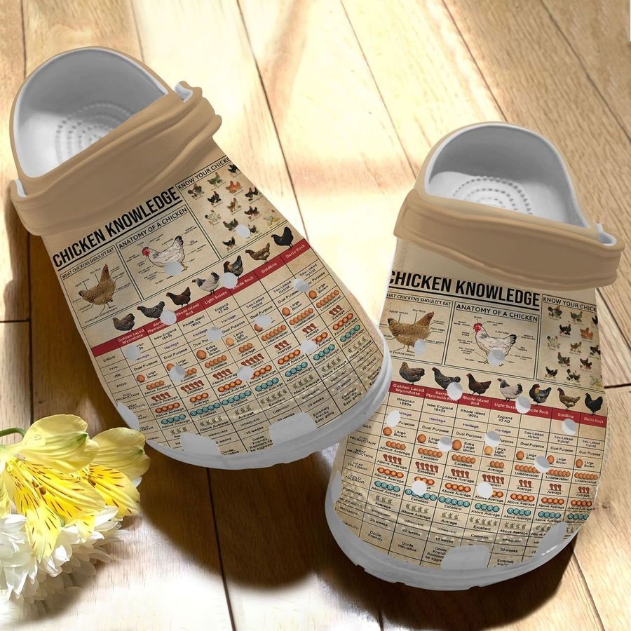 Chicken Personalize Clog Custom Crocs Fashion Style Comfortable   Kid Print 3D Chicken Knowledge For Mens And Women