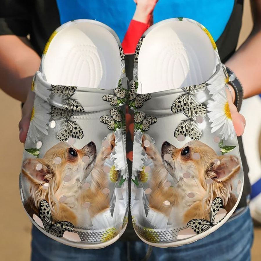 Chihuahua Daisy Sku 611 Crocs Clog Shoes