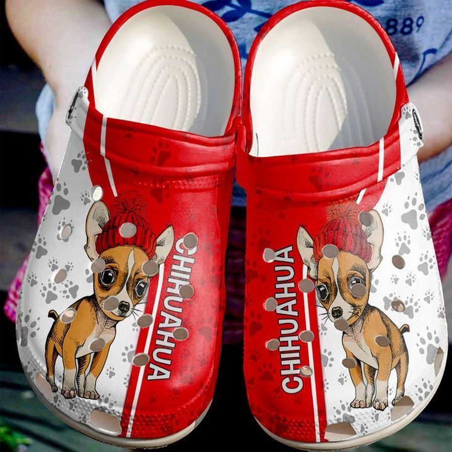 Chihuahua Love Red Sku 613 Crocs Crocband Clog Comfortable For Mens Womens Classic Clog Water Shoes