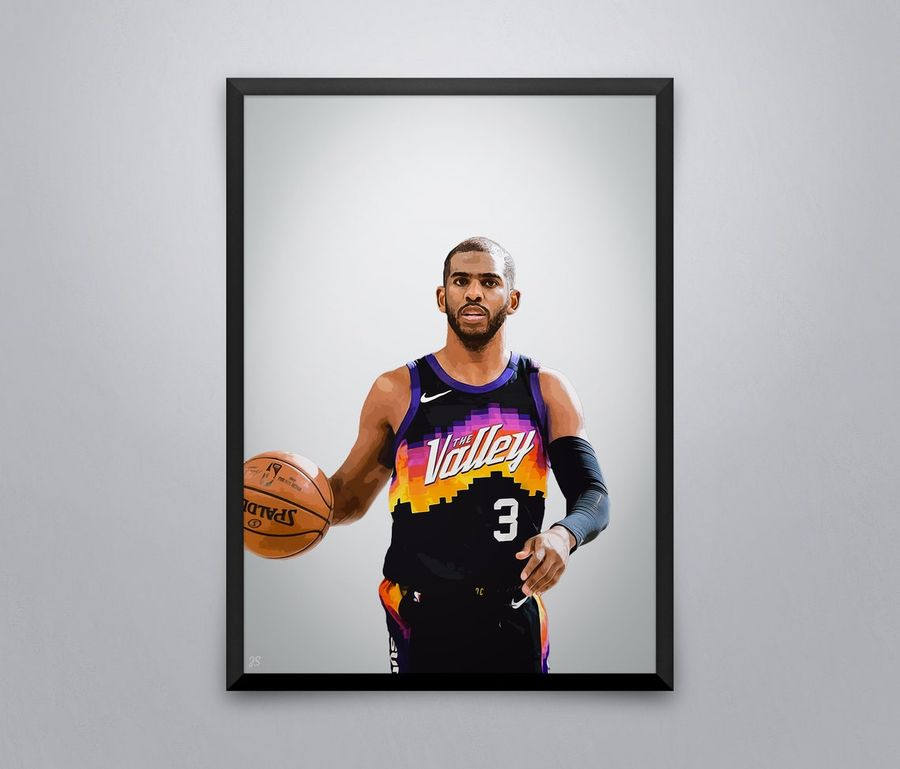 Chris Paul Posters, Phoenix Suns Poster, basketball poster, gift for men, gift for boyfriend, basketball art, Chris Paul, NBA Finals