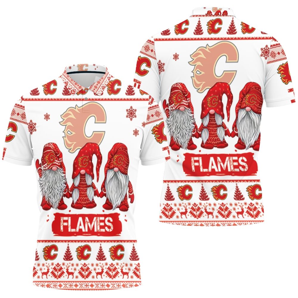 Christmas Gnomes Calgary Flames Ugly Sweatshirt Christmas 3d Polo Shirt All Over Print Shirt 3d T-shirt