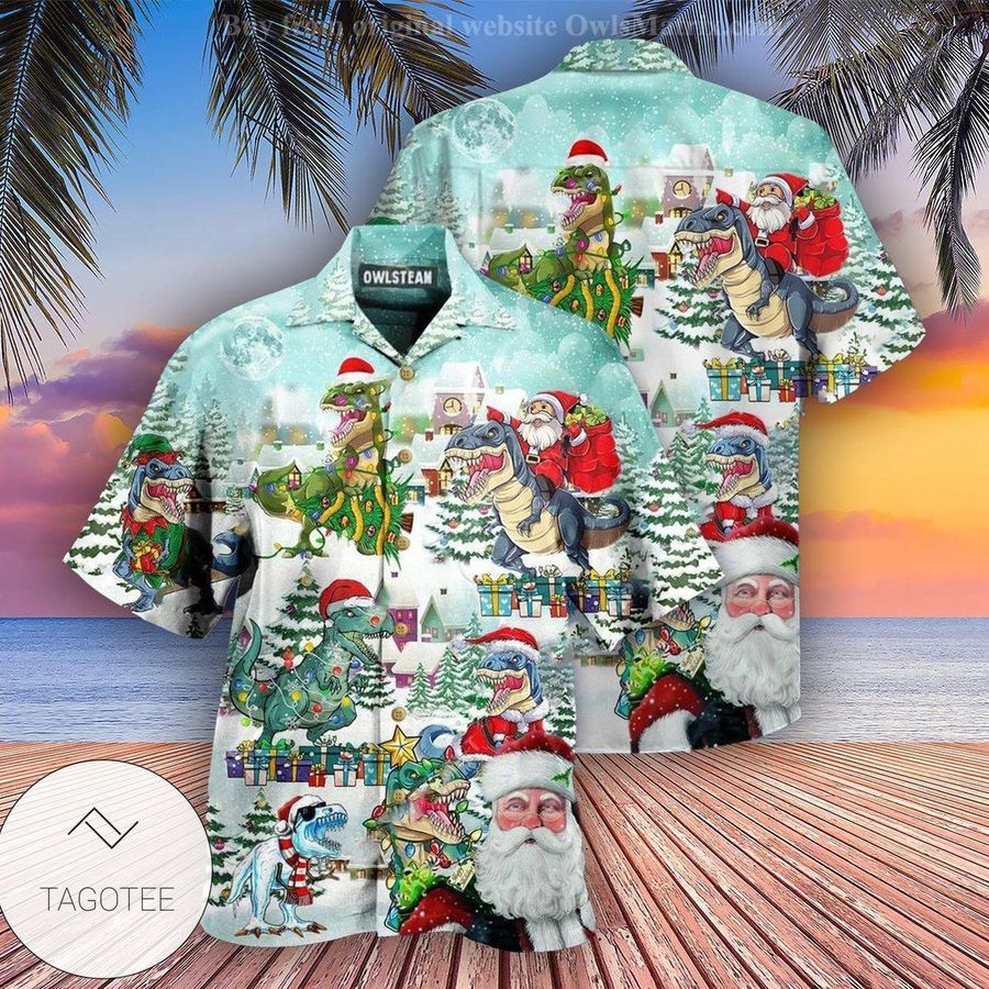 Christmas Have A Roarsome Edition Hawaiian Shirt