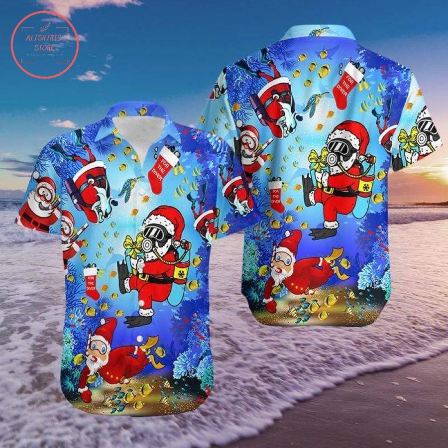 Christmas Santa Claus Dives Hawaiian Shirt