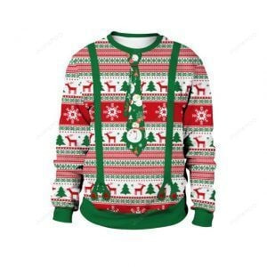 Christmas Tie Cravat Ugly Christmas Sweater All Over Print Sweatshirt