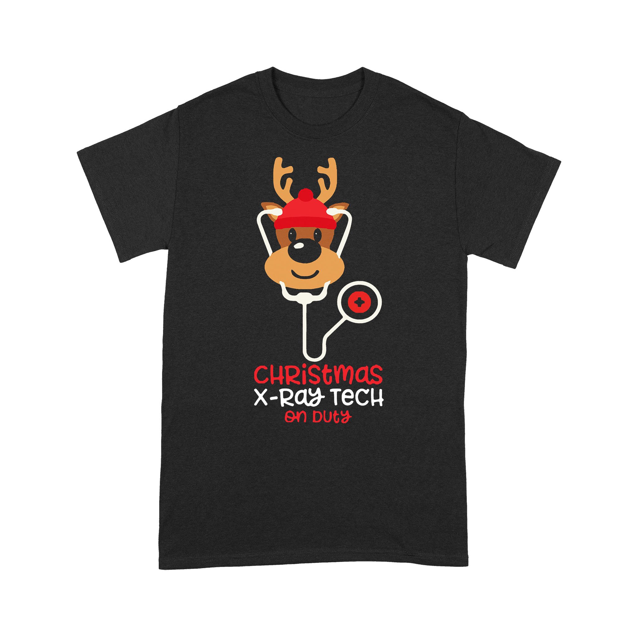 Christmas X Ray Tech Reindeer Nurse On Duty T-shirt