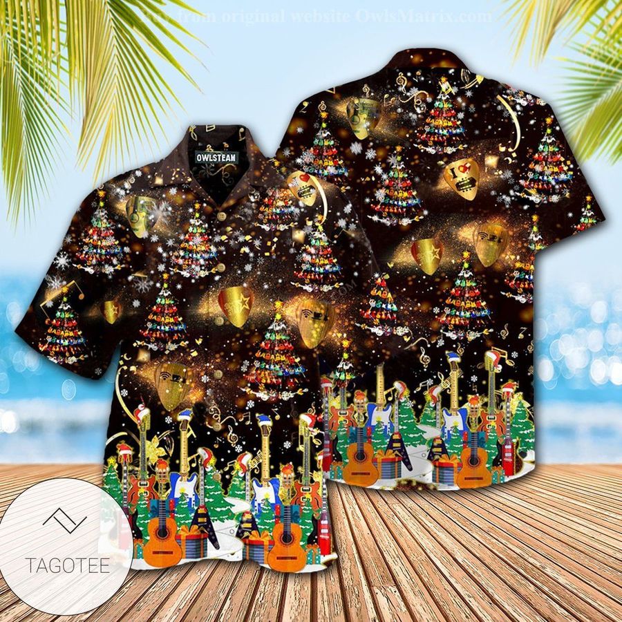 Christmas Yes I Speak Guitar Edition Hawaiian Shirt
