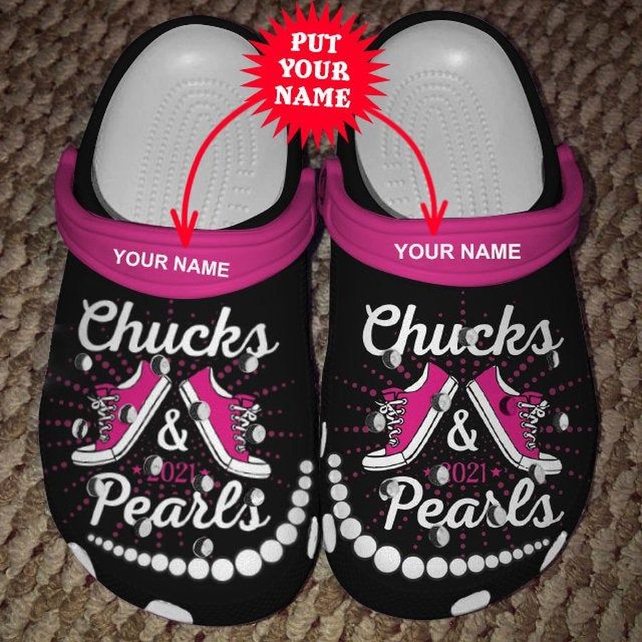Chucks And Pearls Personalisation Crocs Clog Shoes