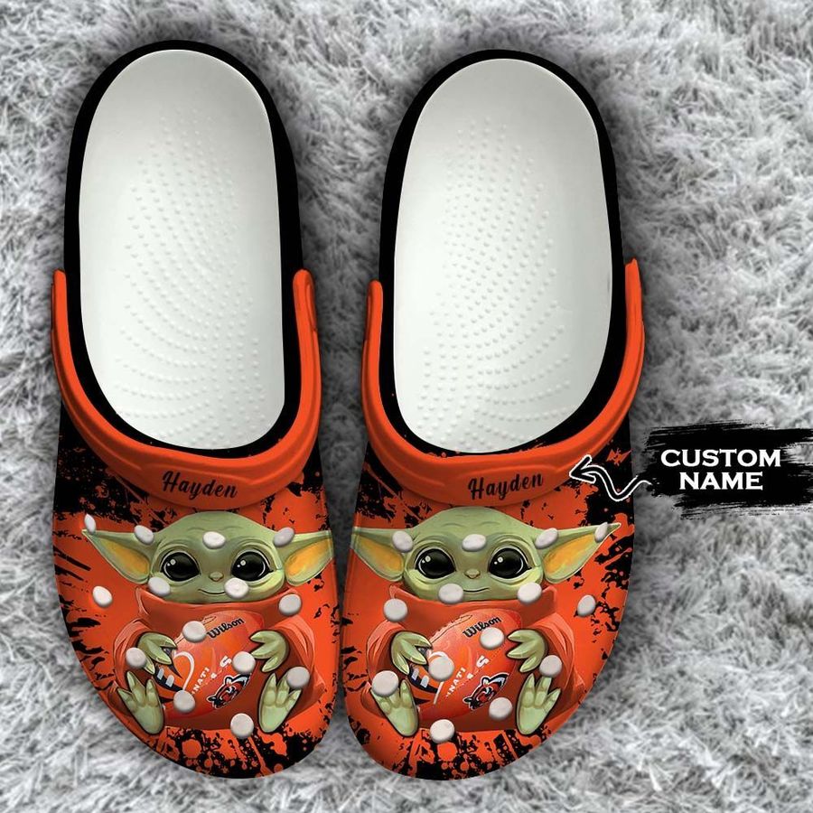 Cincinnati Bengals Baby Yoda Crocs Classic Clogs Shoes Design Outlet For Adult Men Women