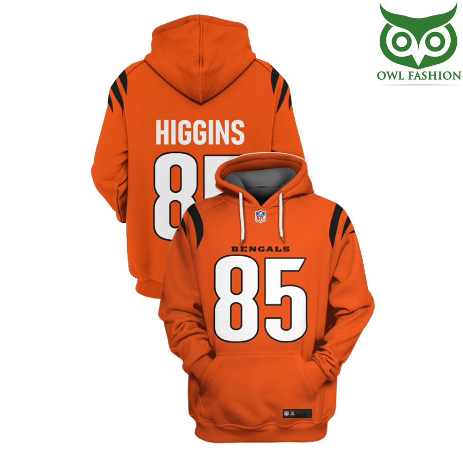 Cincinnati Bengals NFL Higgins 85 orange 3D Shirt Limited Edition