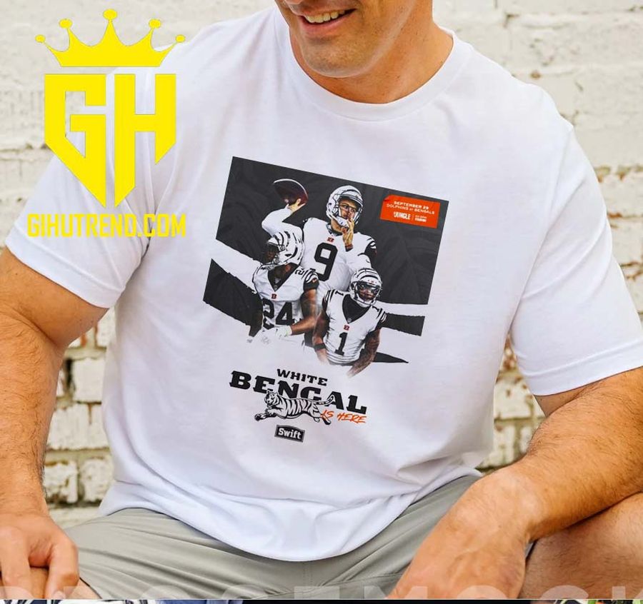 Cincinnati Bengals NFL White Bengal Is Here T-Shirt