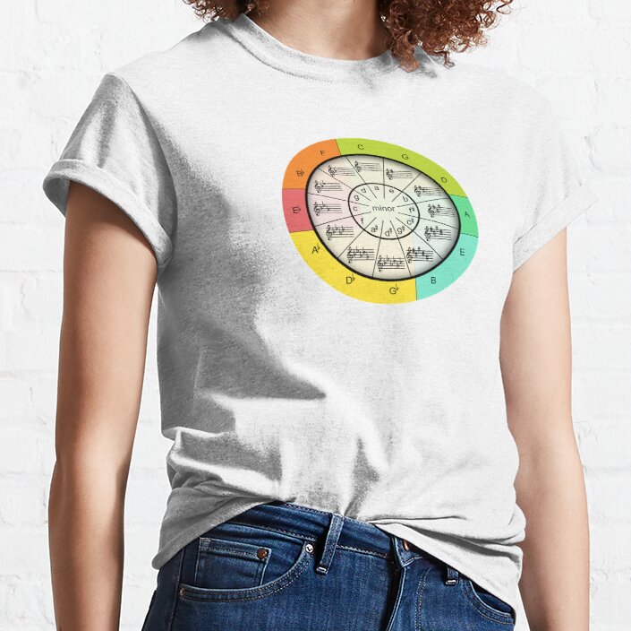 Circle of Fifths for Colorful Music Classic T-Shirt