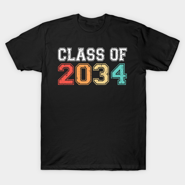 Class Of 2034 Graduation Retro Vintage T-shirt, Hoodie, SweatShirt, Long Sleeve
