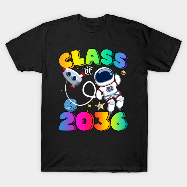 Class of 2036 Colorful Astronaut Grow With Me Kindergarten Back To School T-shirt, Hoodie, SweatShirt, Long Sleeve