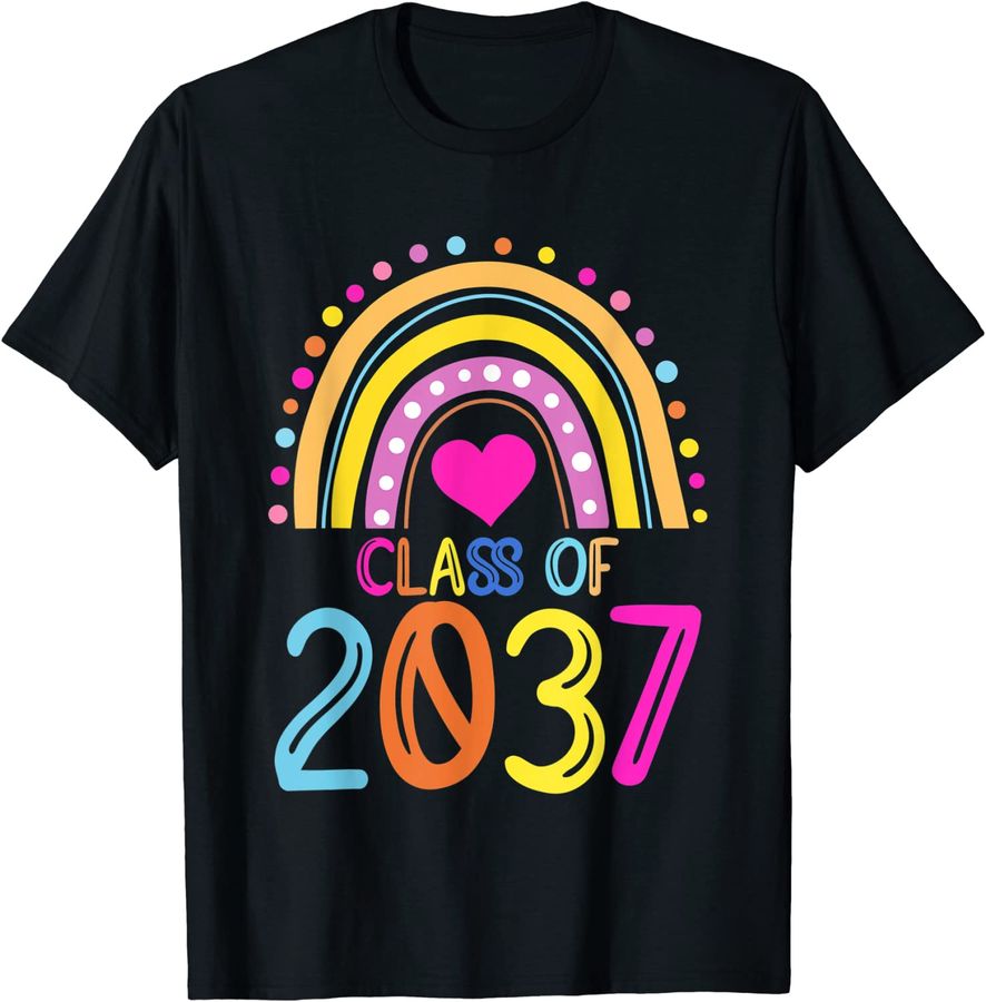 Class Of 2037 Cute Boho Rainbow Pre-K Kindergarten Preschool
