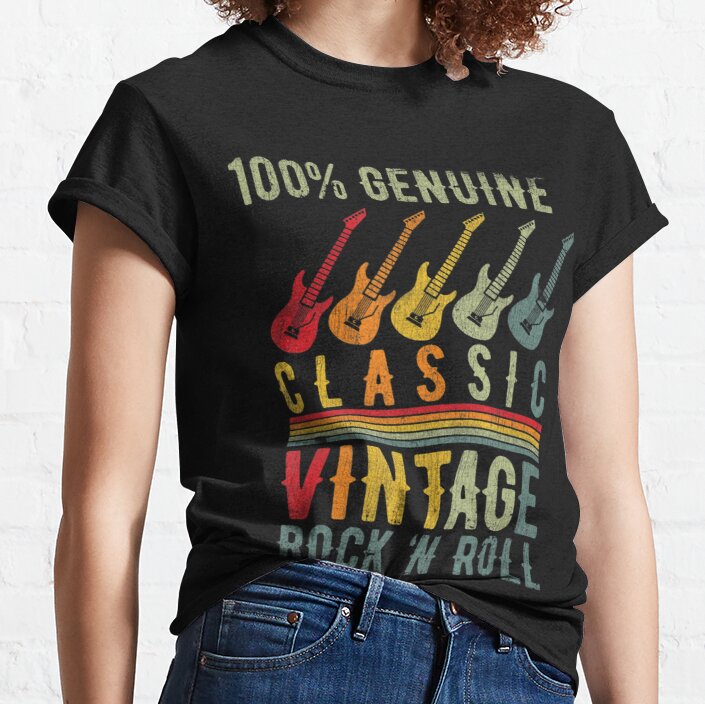 Classic Vintage Rock 'N Roll Music Electric Guitar Music Classic T-Shirt