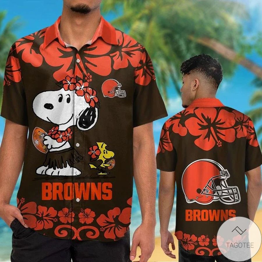 Cleveland Browns 038; Snoopy Hawaiian Shirt