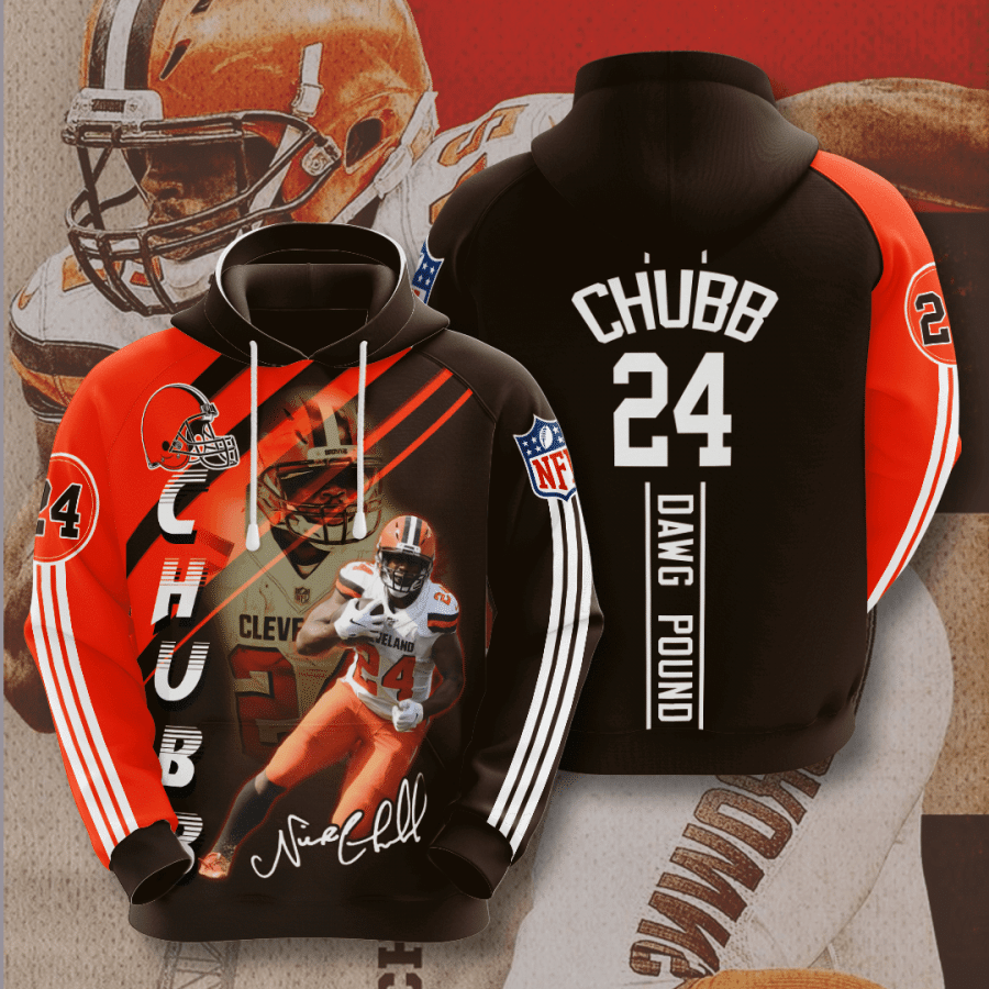 Cleveland Browns Nick Chubb All Over Printed Hoodie.png