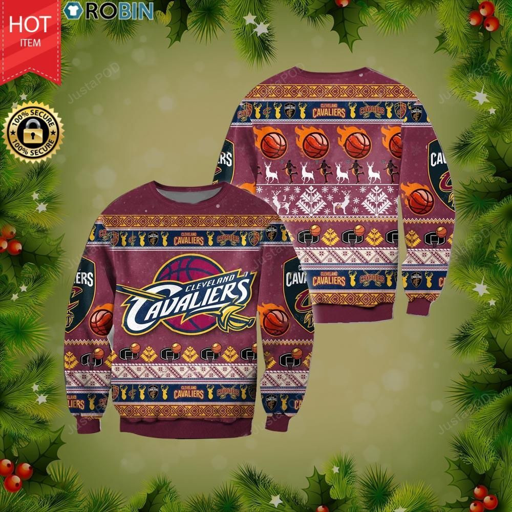 Cleveland Cavaliers Basketball Ugly Christmas Sweater All Over Print Sweatshirt