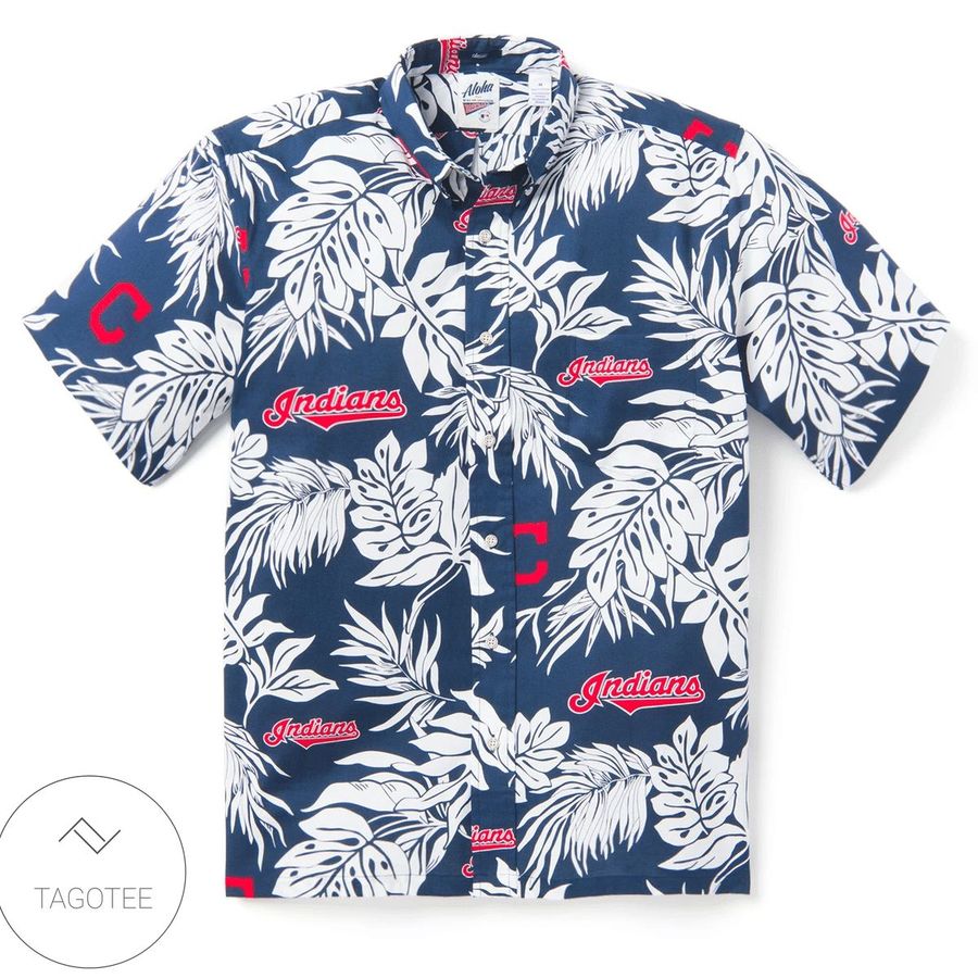 Cleveland Indians Logo Aloha Hawaiian Shirt
