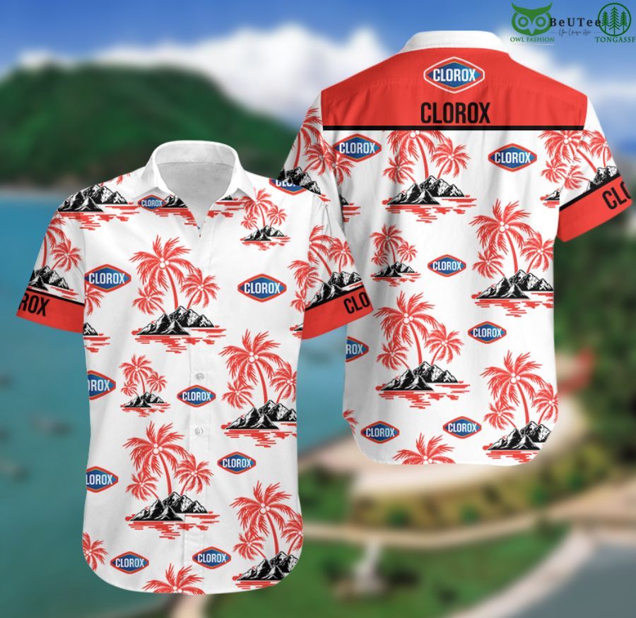 Clorox Palm Tree Island Hawaiian shirt