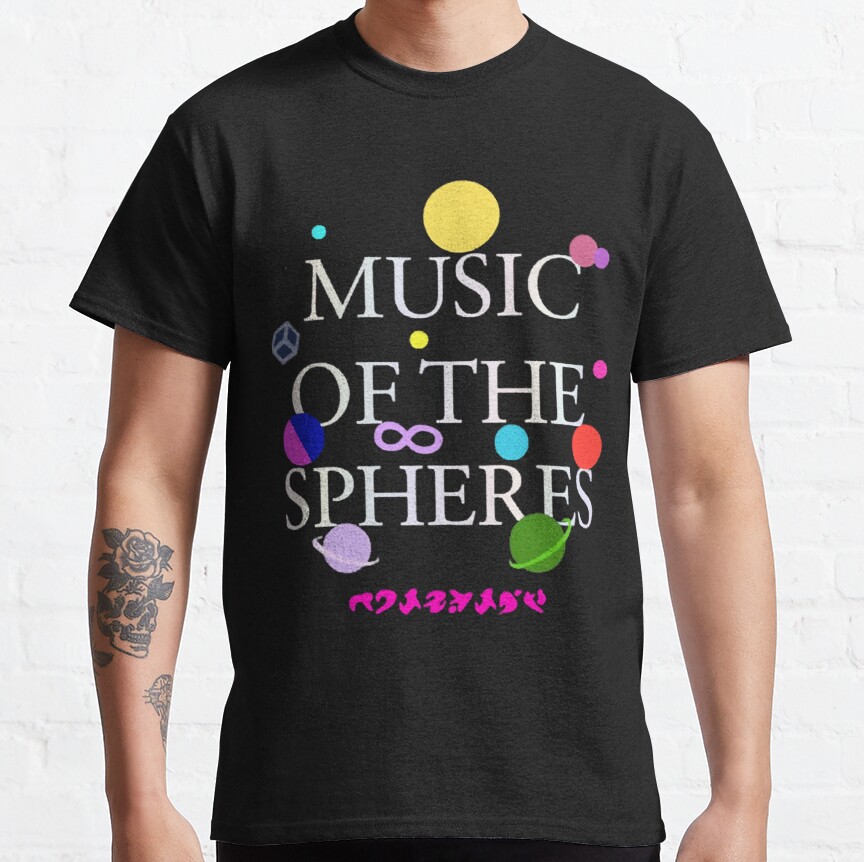 Coldplay-Musik des Sphären-Farbplaneten-Designs   Classic T-Shirt