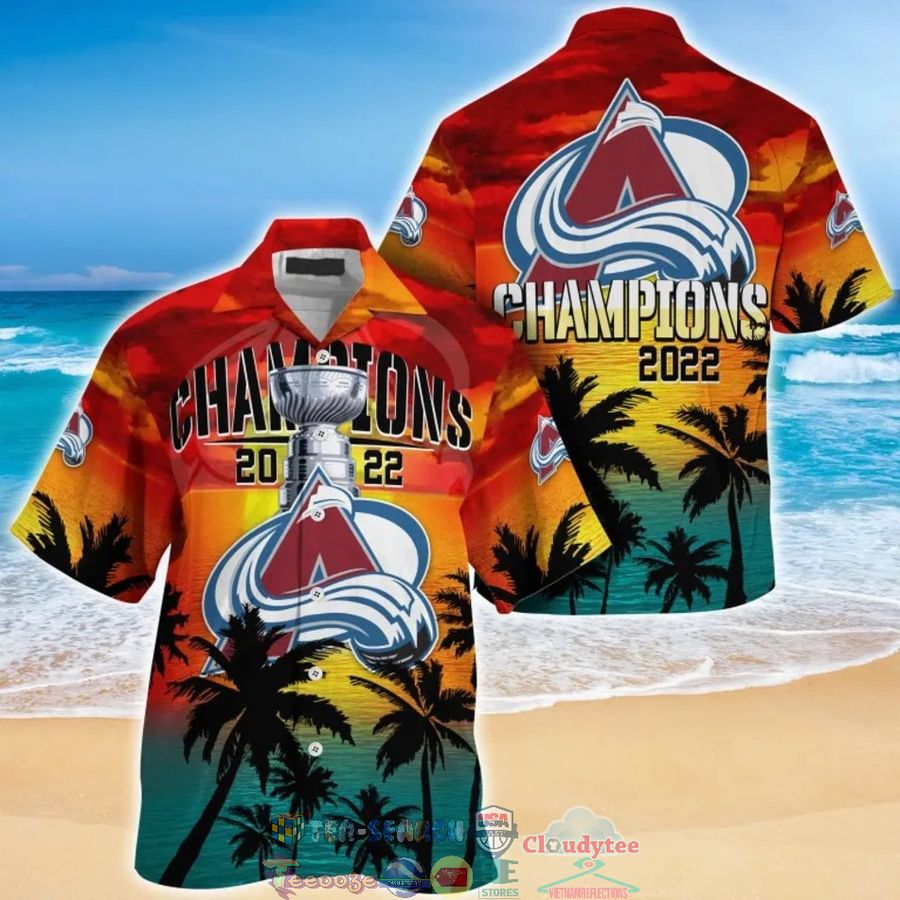 Colorado Avalanche NHL Champions 2022 Palm Tree Hawaiian Shirt – Saleoff