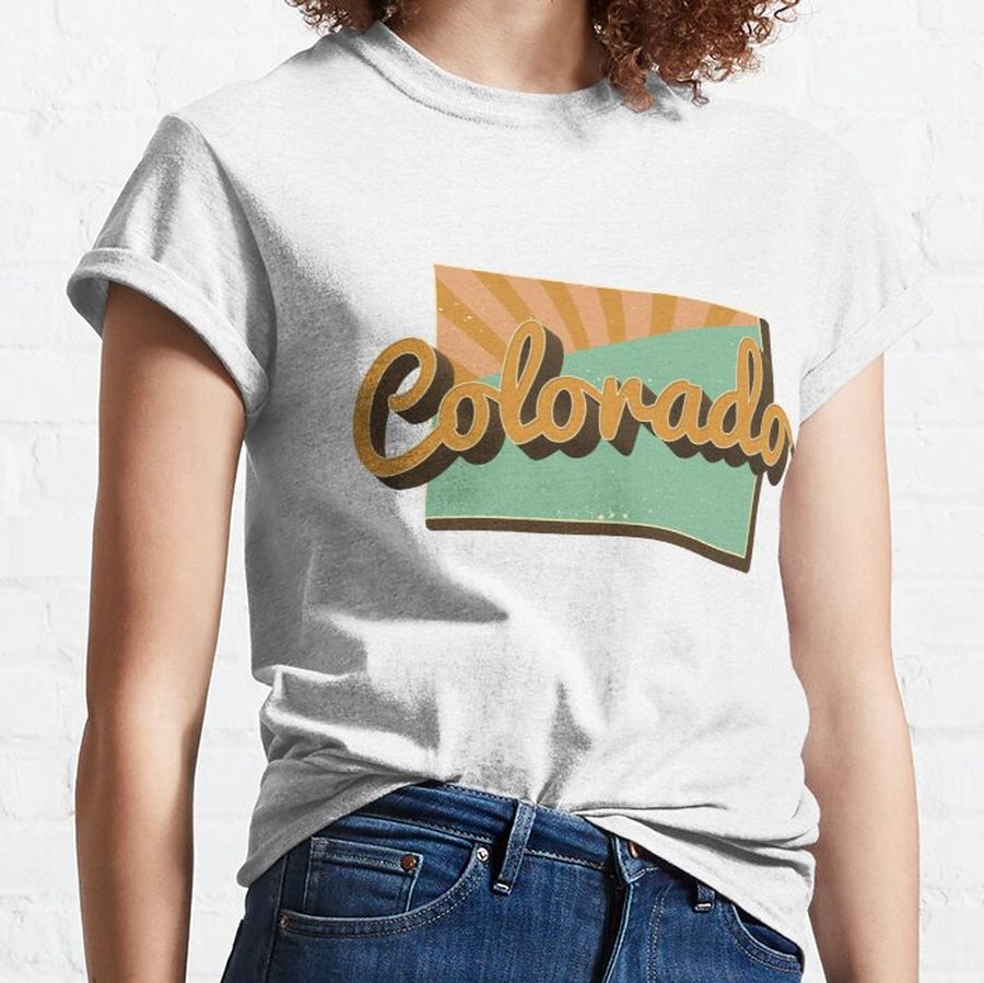 Colorado United State US Sunset Retro Vintage Design Graphic Sarcasm Tropical Classic T-Shirt