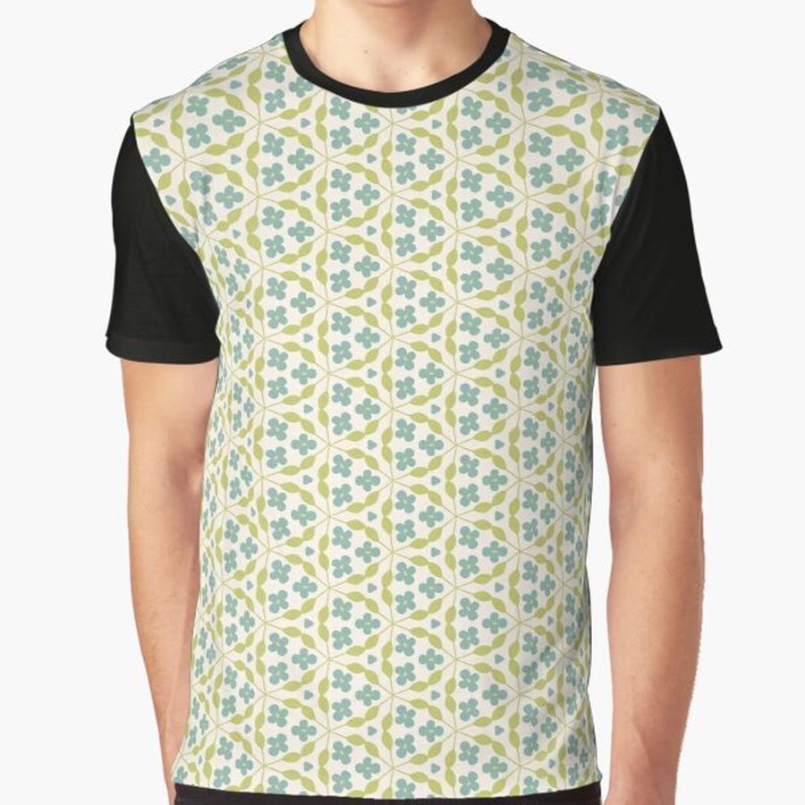 colorful pattern floral art seamless repeat Graphic T-Shirt