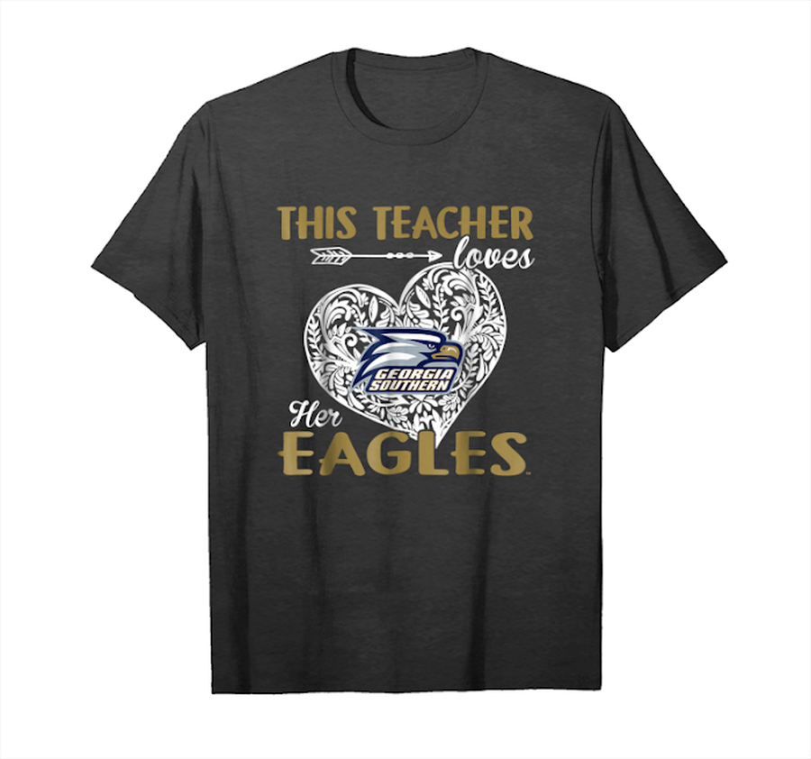 Cool Georgia Southern Eagles Patterned Heart T Shirt Apparel Unisex T-Shirt.png