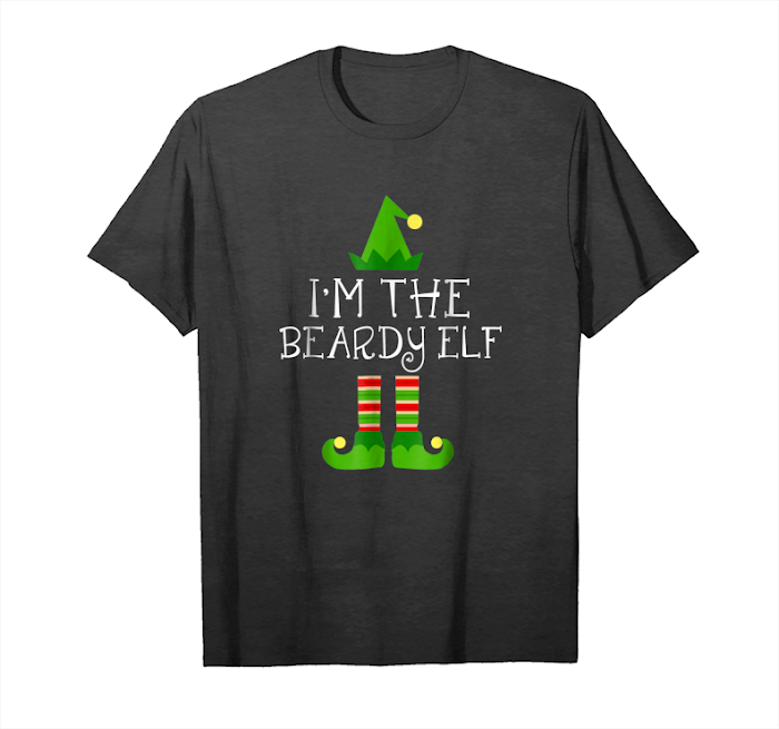 Cool I Am The Beardy Elf Matching Family Group Christmas Shirt Unisex T-Shirt