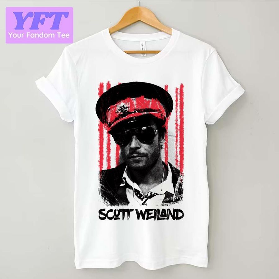 Cool Portrait Of Scott Weiland Retro Rock Music 90s Unisex T-Shirt