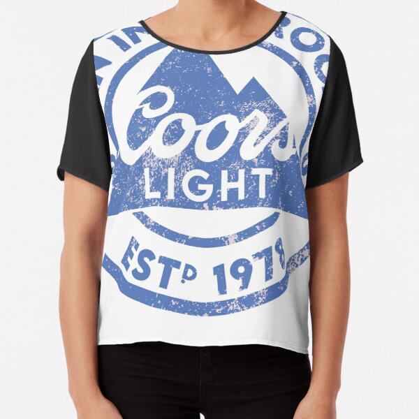 Coors Banquet Rodeo Logo Distressed Chiffon Top