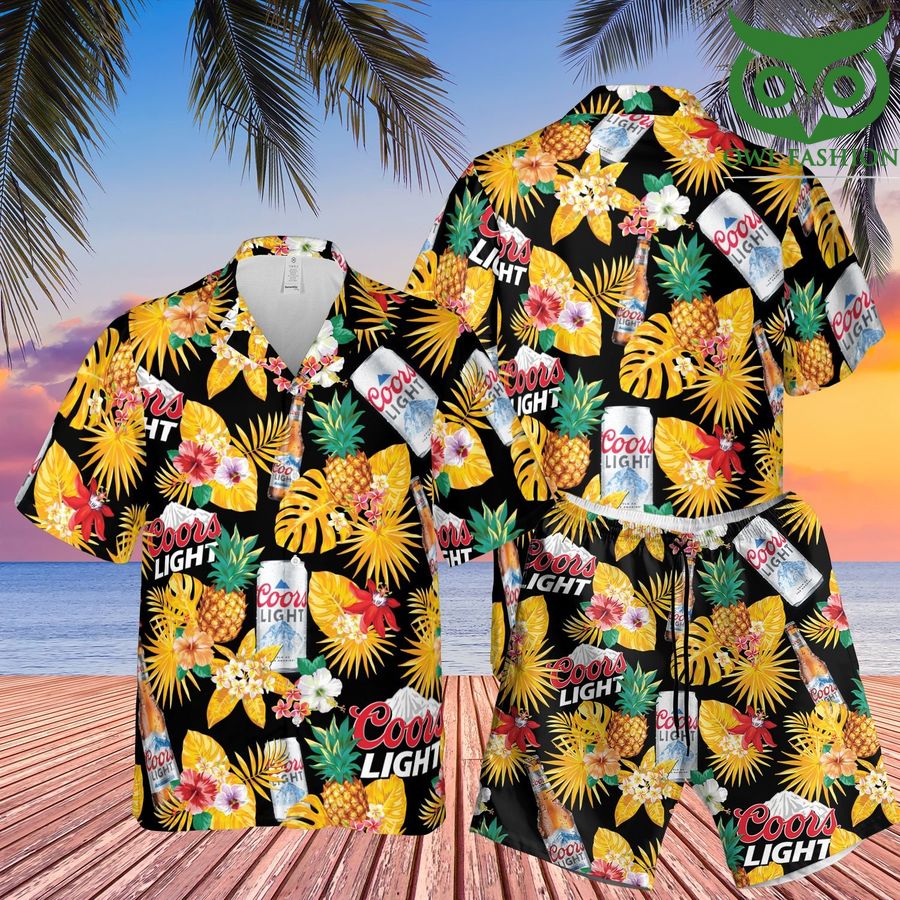 Coors Light Beer Tropical Beach Hawaii Style Hawaiian Outfit