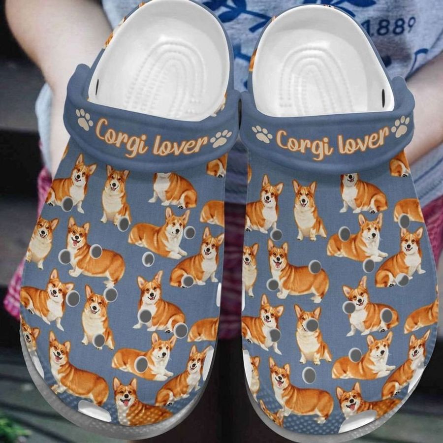 Corgi Lover Rubber Crocs Crocband Clogs Comfy Footwear Tl97
