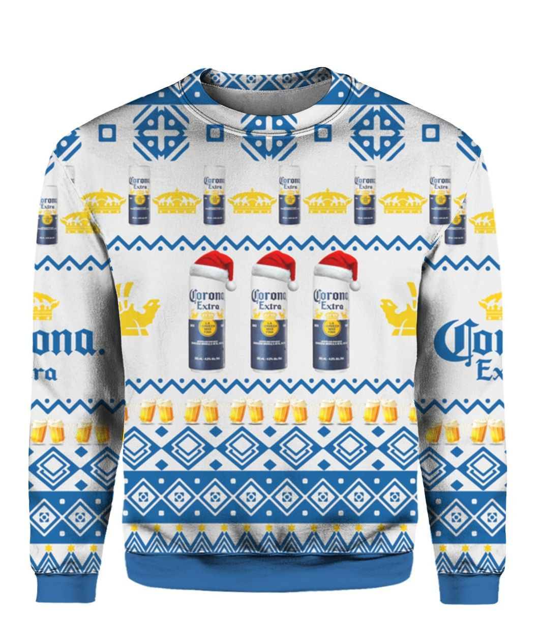 Corona Extra Beer Cans Ugly Christmas Sweater All Over Print