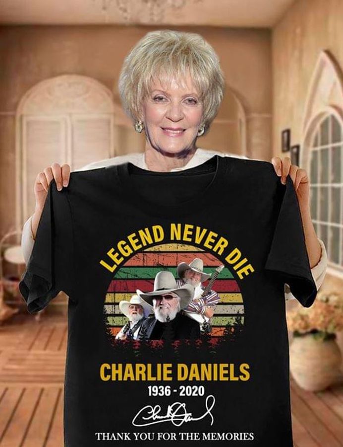 Country Music Legend Never Die Charlie Daniels Vintage Sunset Shirt